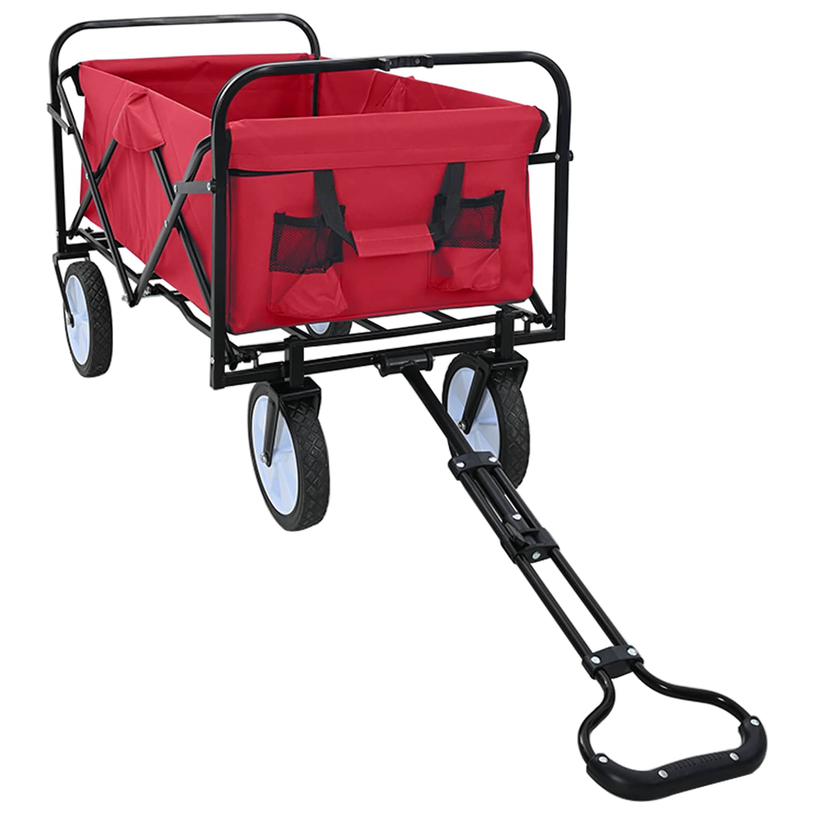 Klapp-Handwagen Grau 94 x 53 x 99 cm Oxford-Stoff