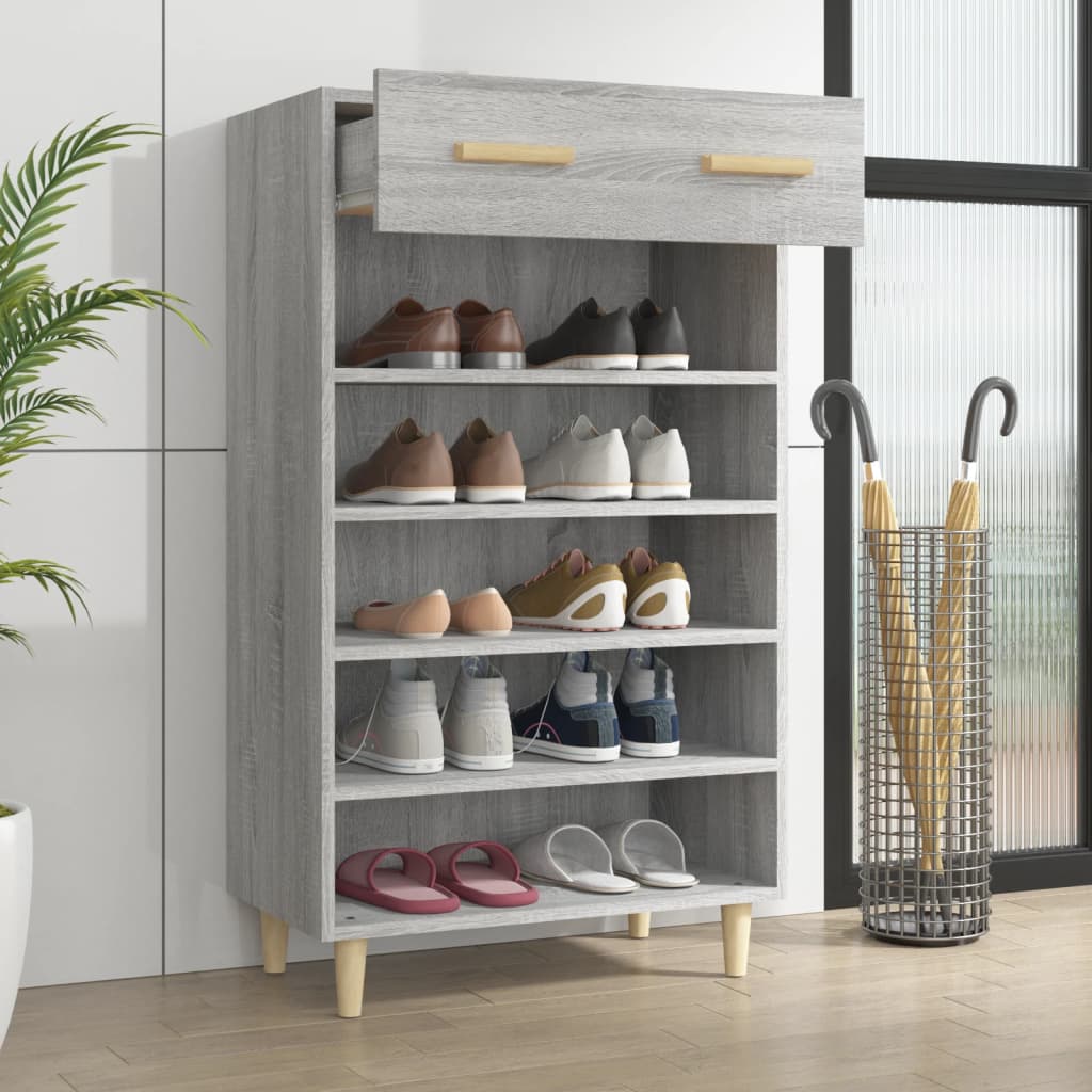 Schuhschrank mit Regal Altholz 60 x 35 x 105 cm Holzwerkstoff