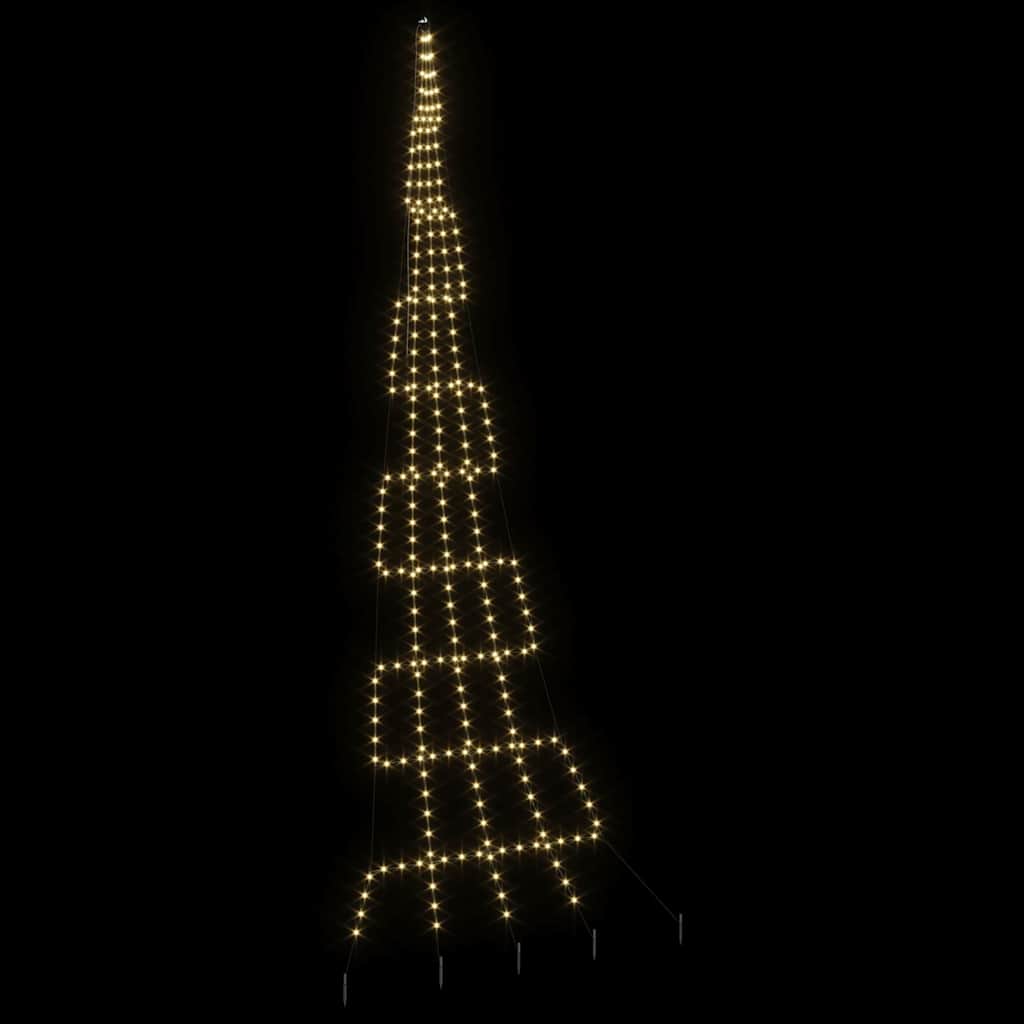 LED Weihnachtsbaum mit Erdspießen Warmes Weiß 182 cm Metall