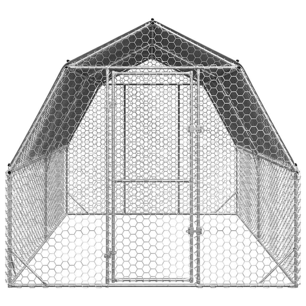 Hühnerstall 2,5x4x2,25 m Verzinkter Stahl