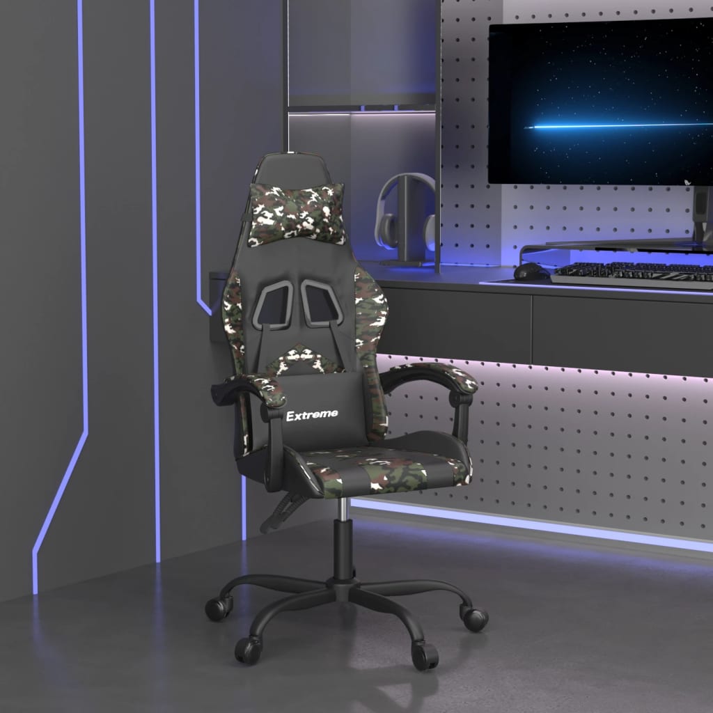 Gaming-Stuhl Drehbar Schwarz und Rot Kunstleder