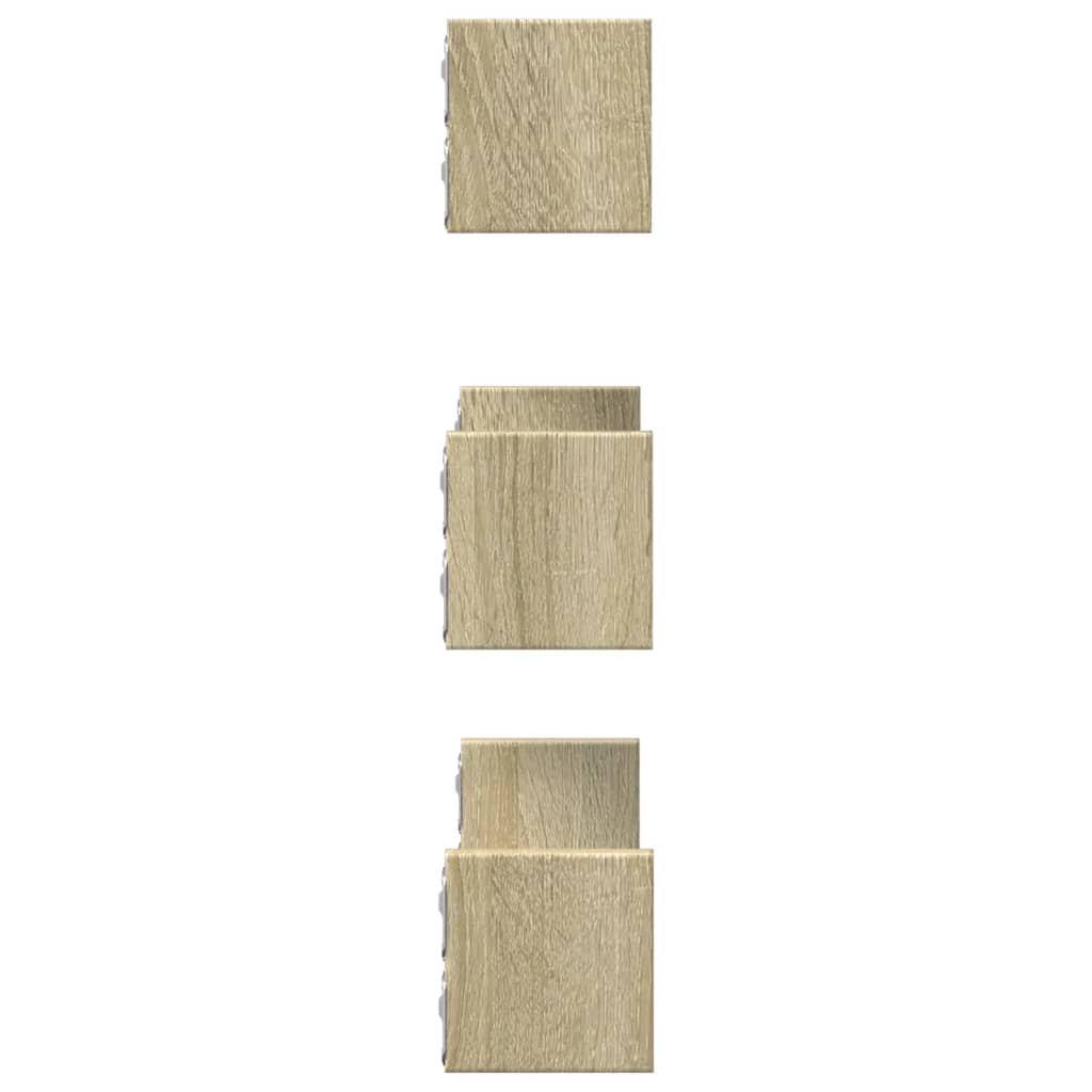 Wandregal 3 Stk. Weiß Holzwerkstoff