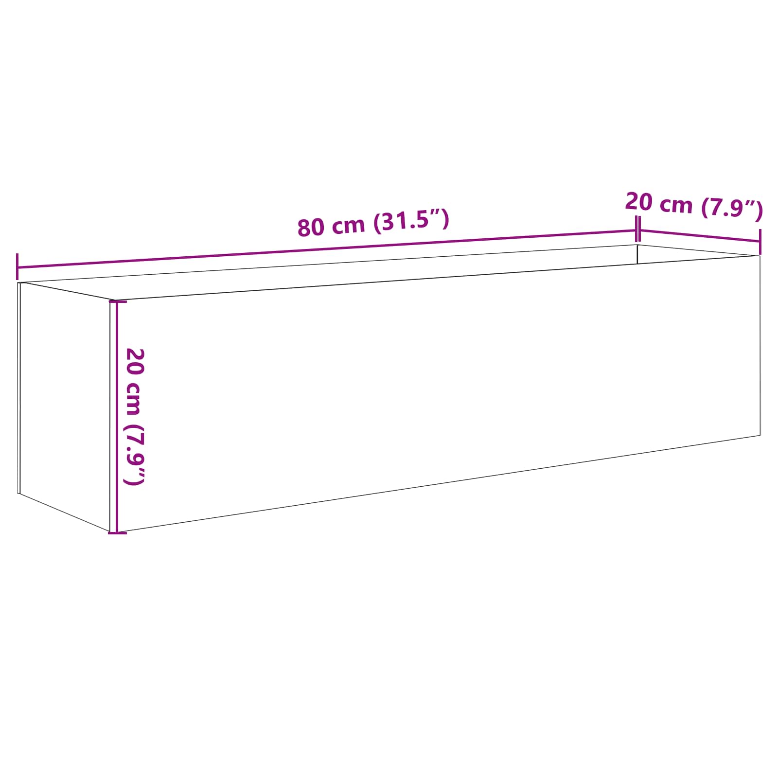 Aquarium mit Speicher Transparent 30 x 20 x 20 cm Glas