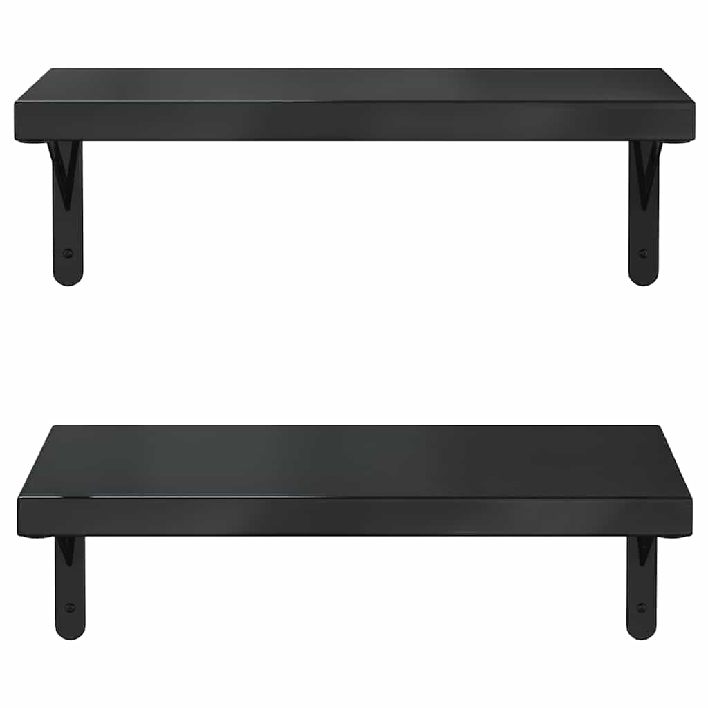 Wandregale 2 Stk. 100x40 cm Silbern Edelstahl