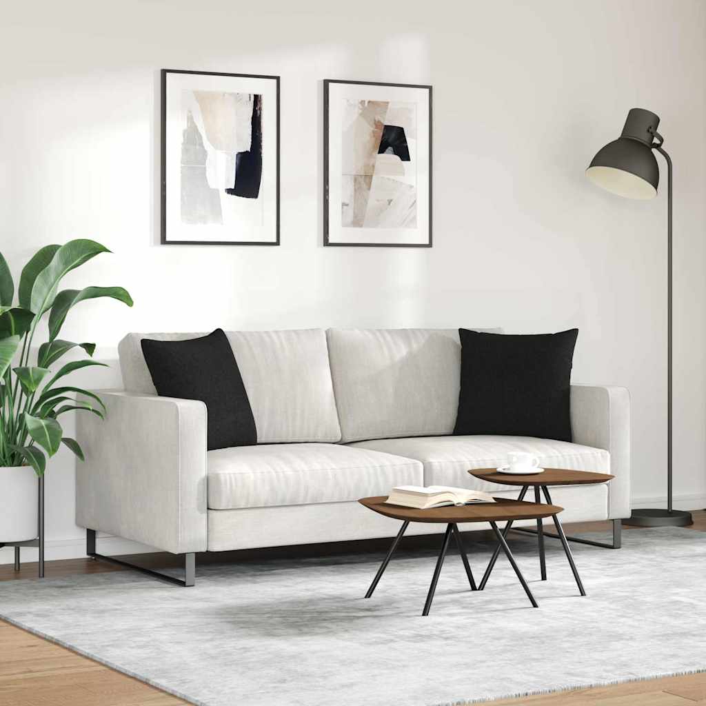 Sofakissen 2 pcs Hellgrau 50 x 30 cm Stoff