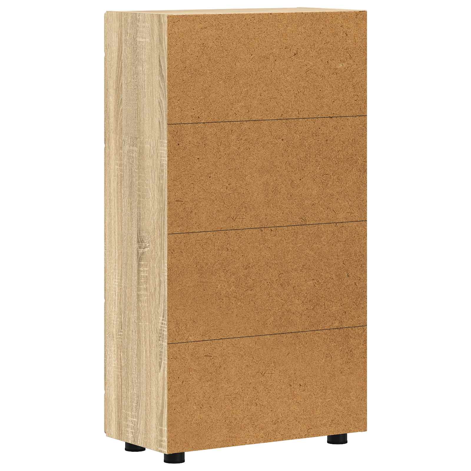 Highboard mit Regal FLORIN Weiß 60 x 35 x 182 cm Holzwerkstoff