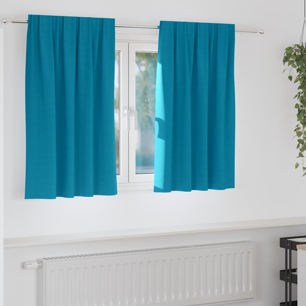 Verdunkelungs-Vorhänge mit Ringen 2 pcs Beige 140 x 140 cm