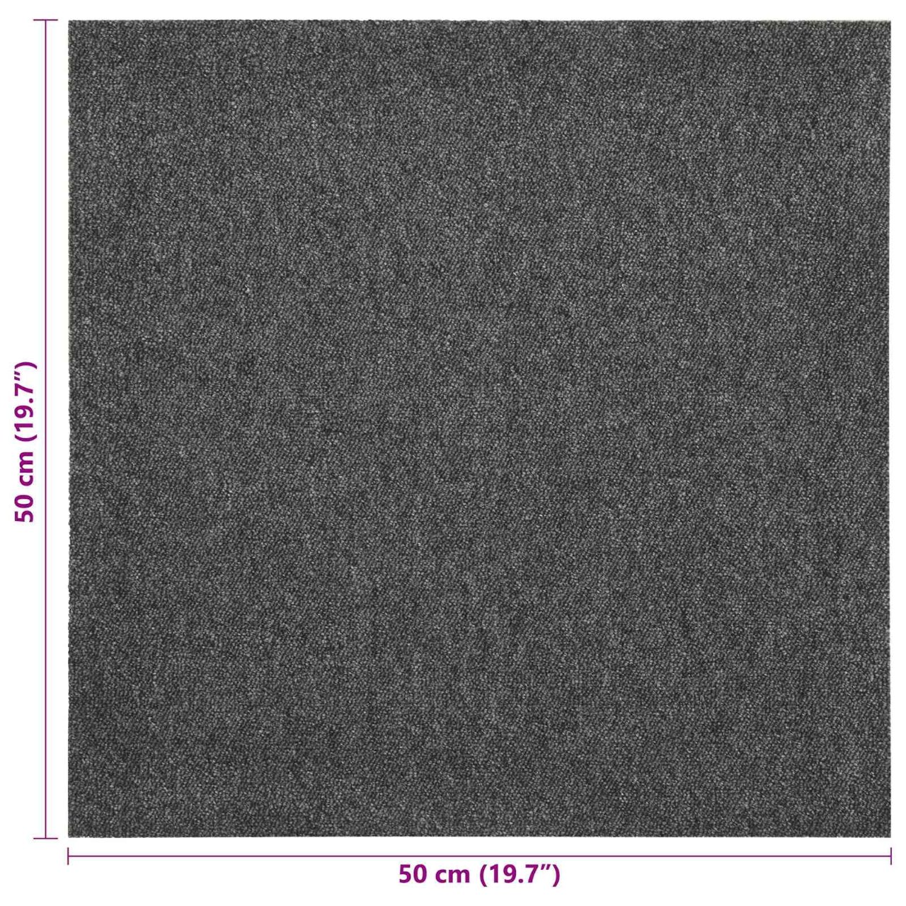 Teppich 20 pcs Gestreiftes Anthrazit 50 x 50 cm