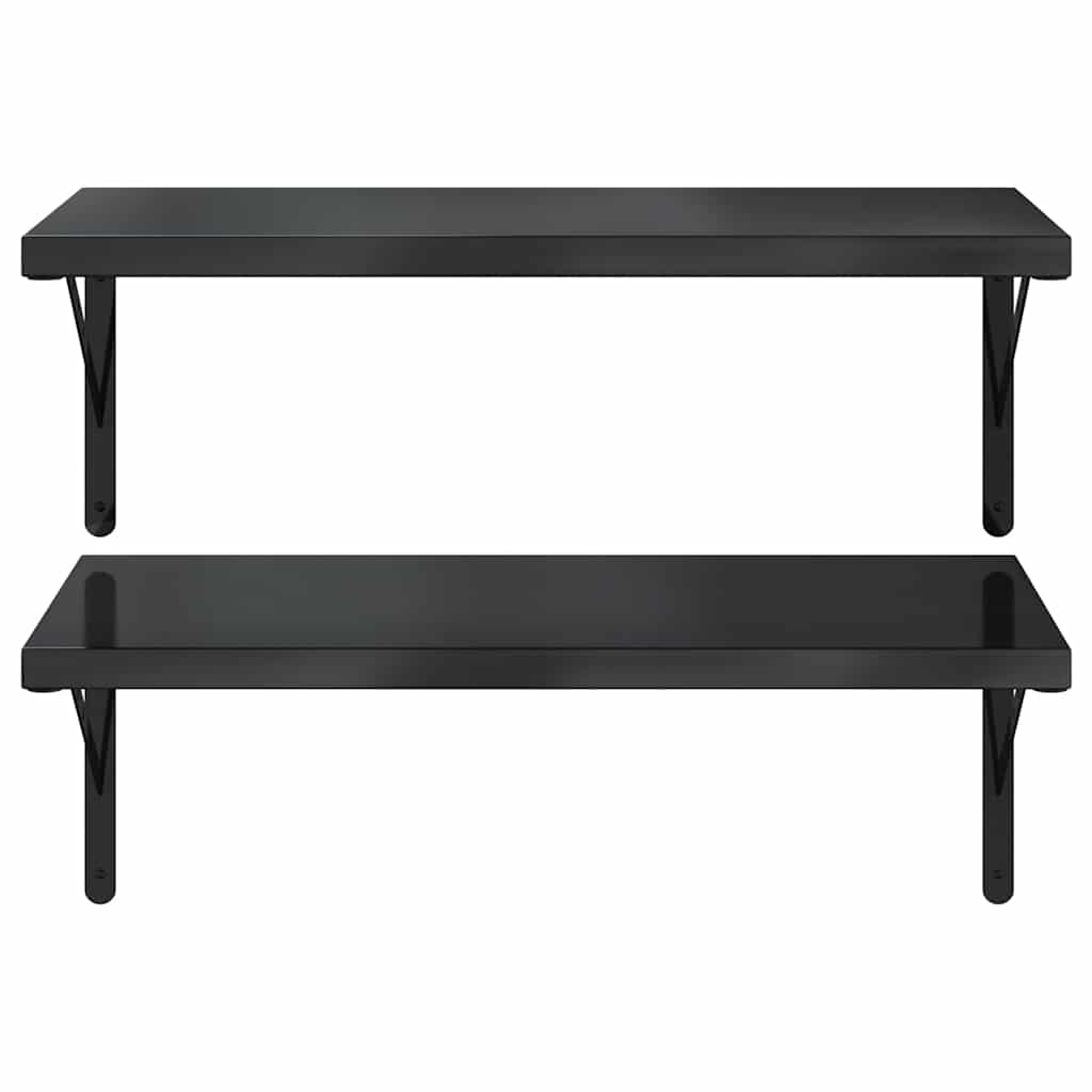 Wandregale 2 Stk. 100x40 cm Silbern Edelstahl