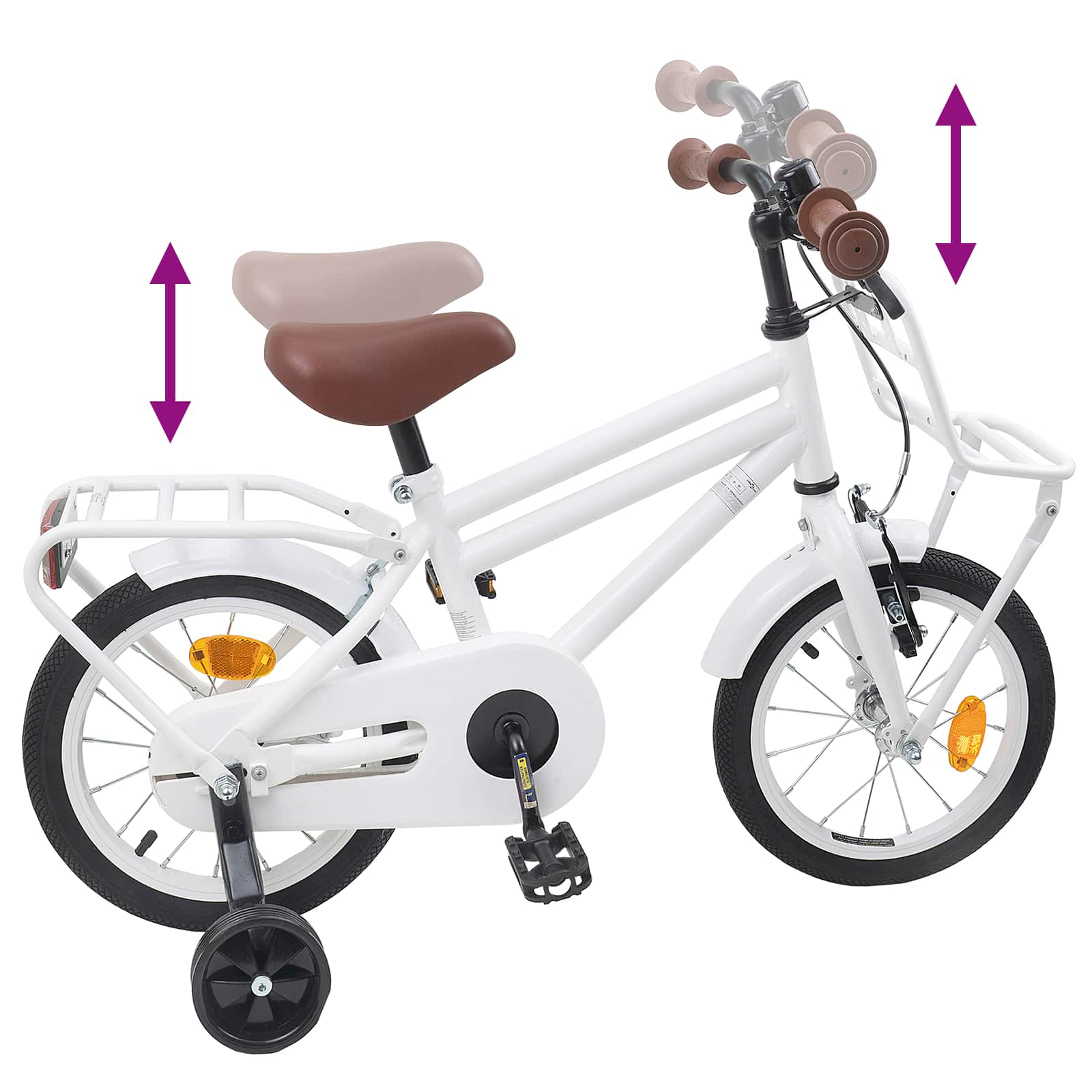 Kinderfahrrad 18 Zoll für 5-7 Jahre alt Schwarz