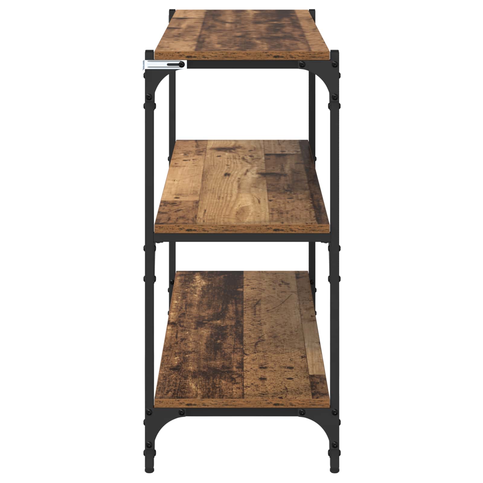 Bücherregal Schwarz 40x33x70,5 cm Holzwerkstoff und Stahl