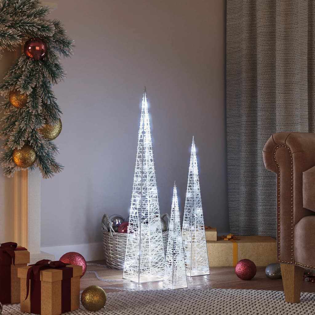 LED-Leuchtkegel Acryl Deko Mehrfarbig 90 cm
