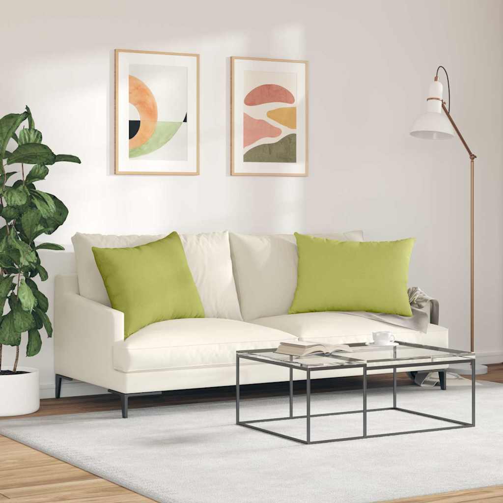 Sofakissen 2 pcs Hellgrau 50 x 30 cm Stoff