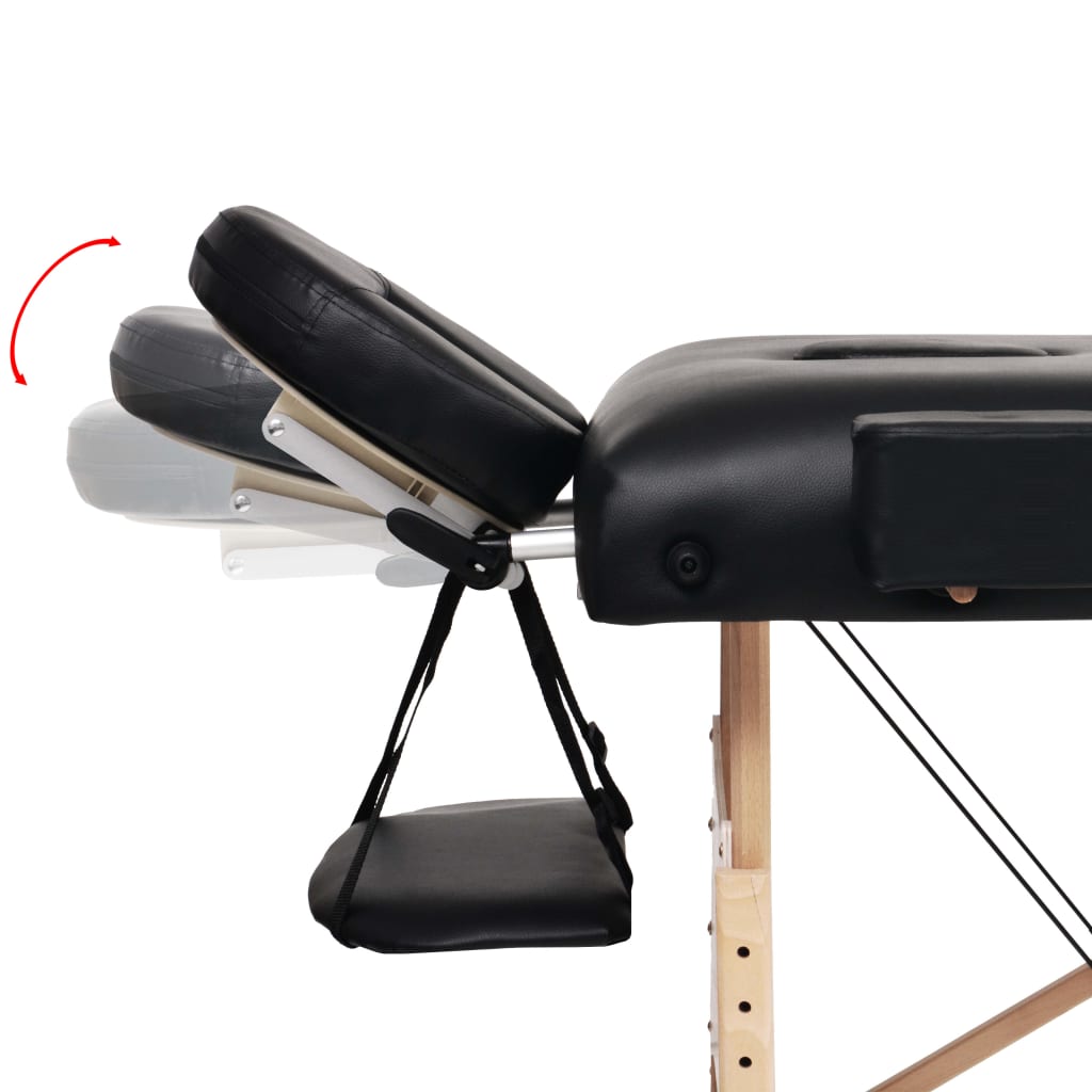 Massageliege 2-Zonen Klappbar 10 cm Sitz Weiß