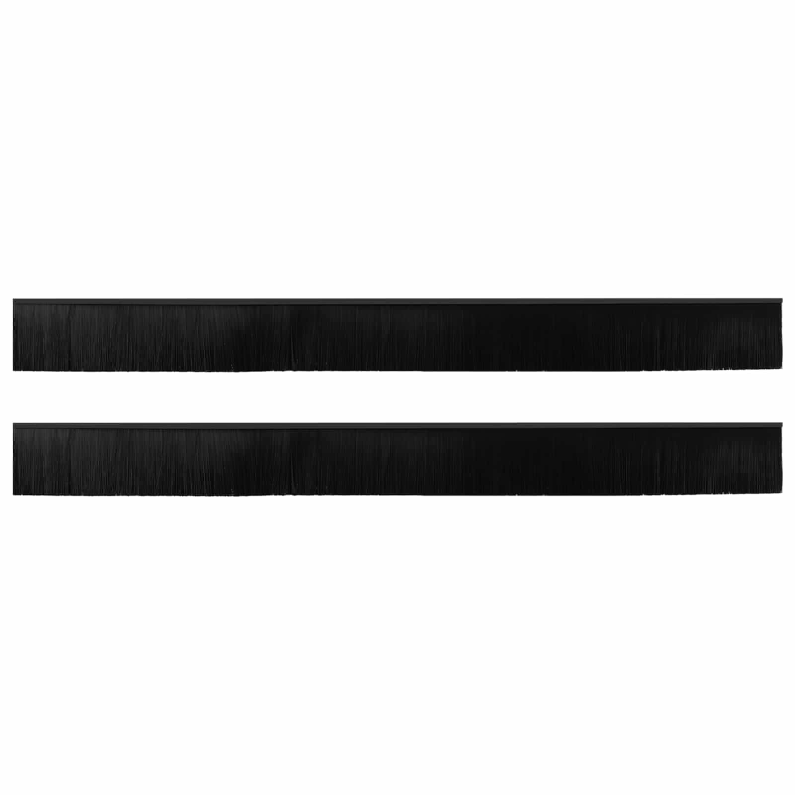 Selbstklebende Türbürstendichtungen 2 pcs Braun 100 cm