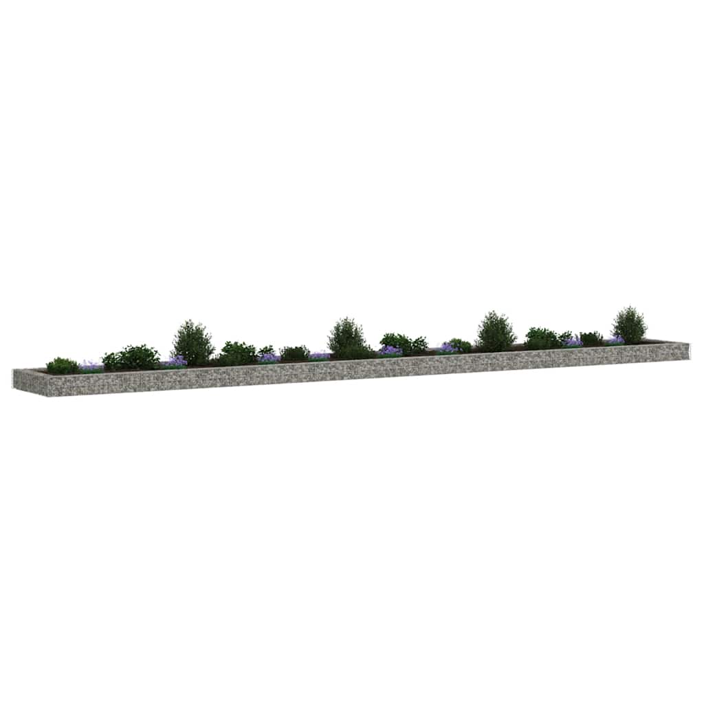 Gabionen-Hochbeet Verzinkter Stahl 100x100x20 cm