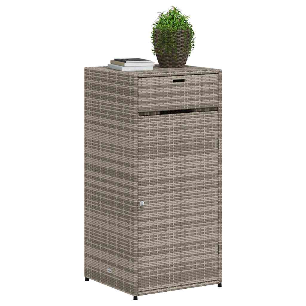 Gartenschrank Schwarz 55x55x111 cm Poly Rattan