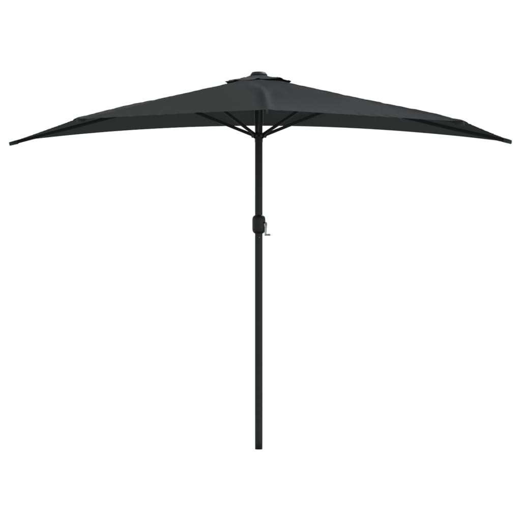 Balkon-Sonnenschirm Alu-Mast Bordeauxrot 270x144x222cm Halbrund