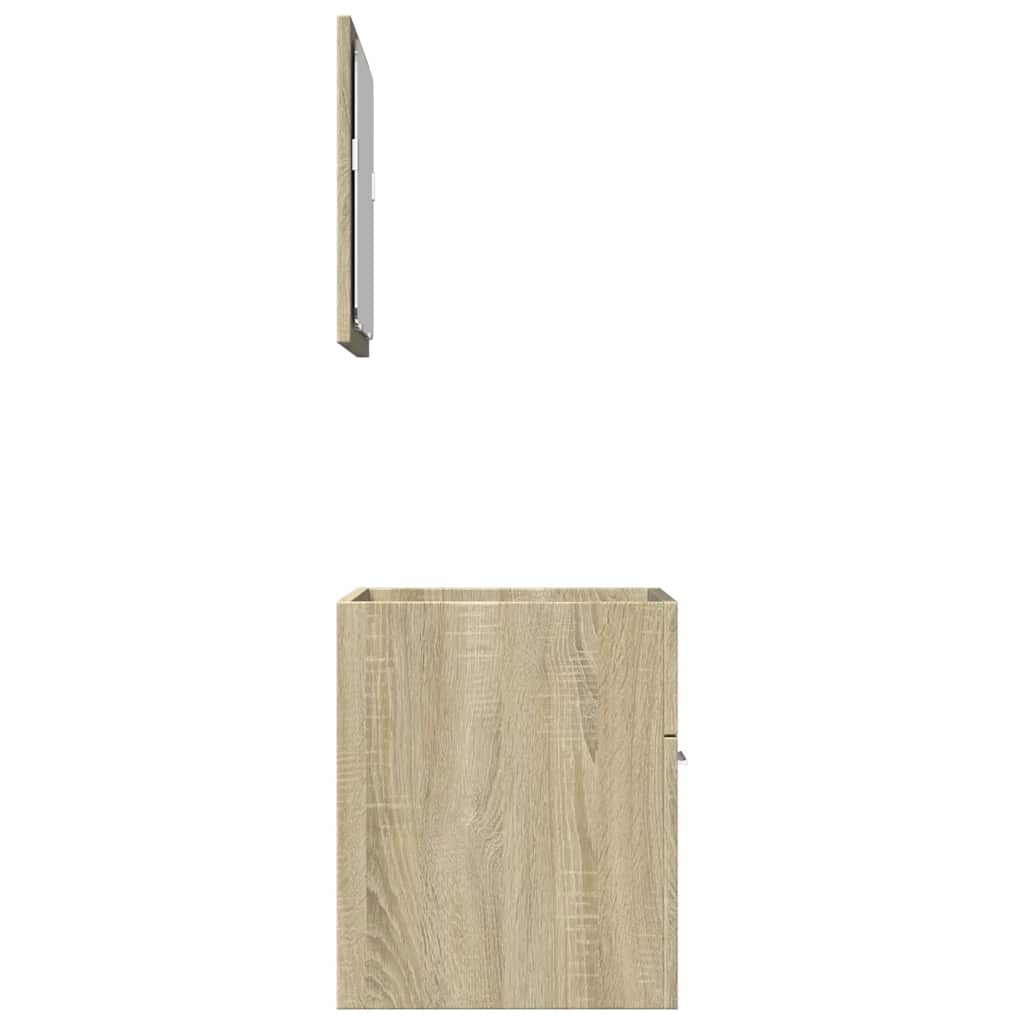 2-tlg. Badmöbel-Set Weiß Holzwerkstoff