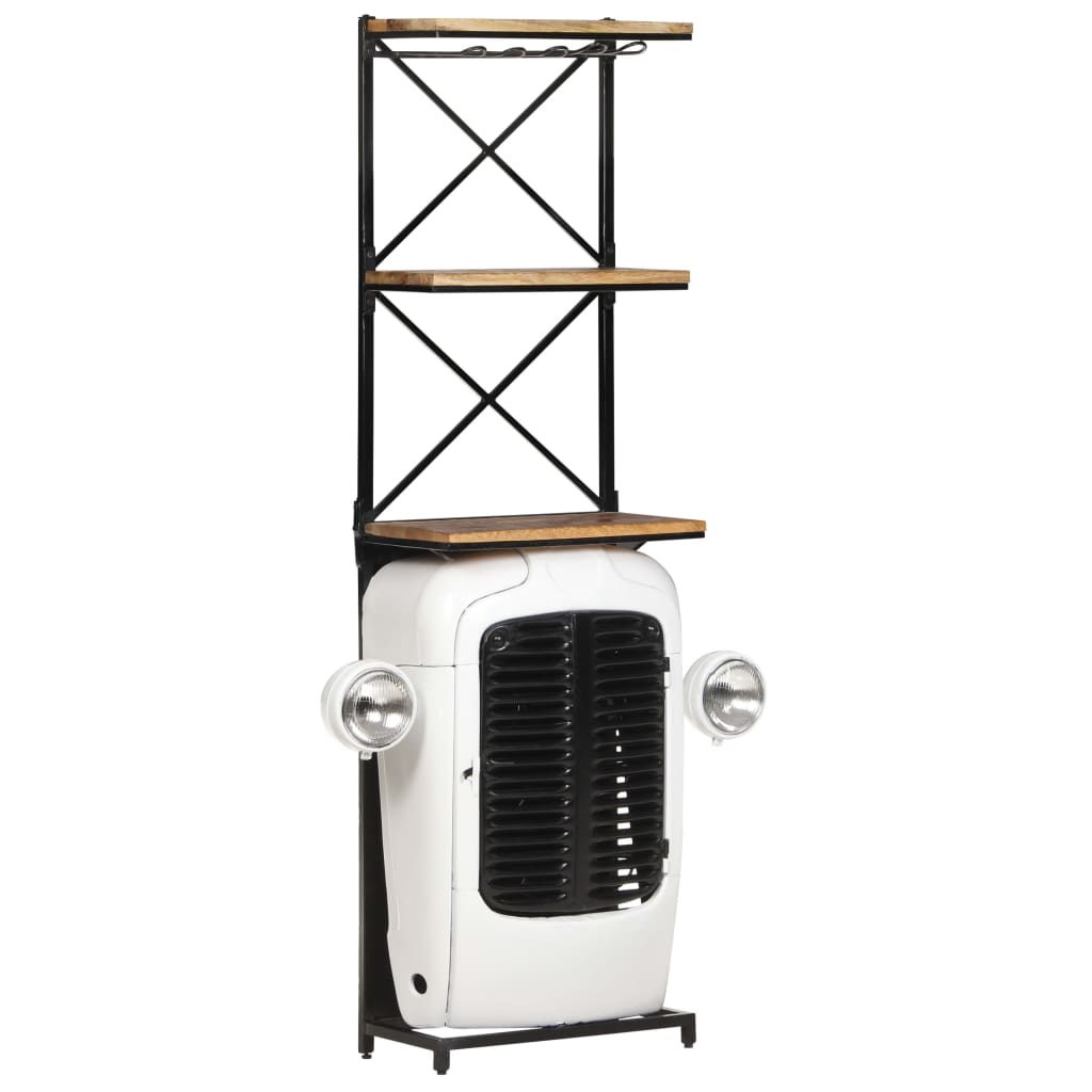 Traktor-Weinschrank 49x31x172 cm Mango Massivholz