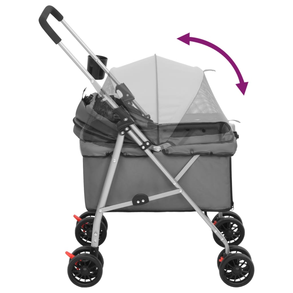 Hundewagen Faltbar Blau 76x50x100 cm Oxford-Gewebe