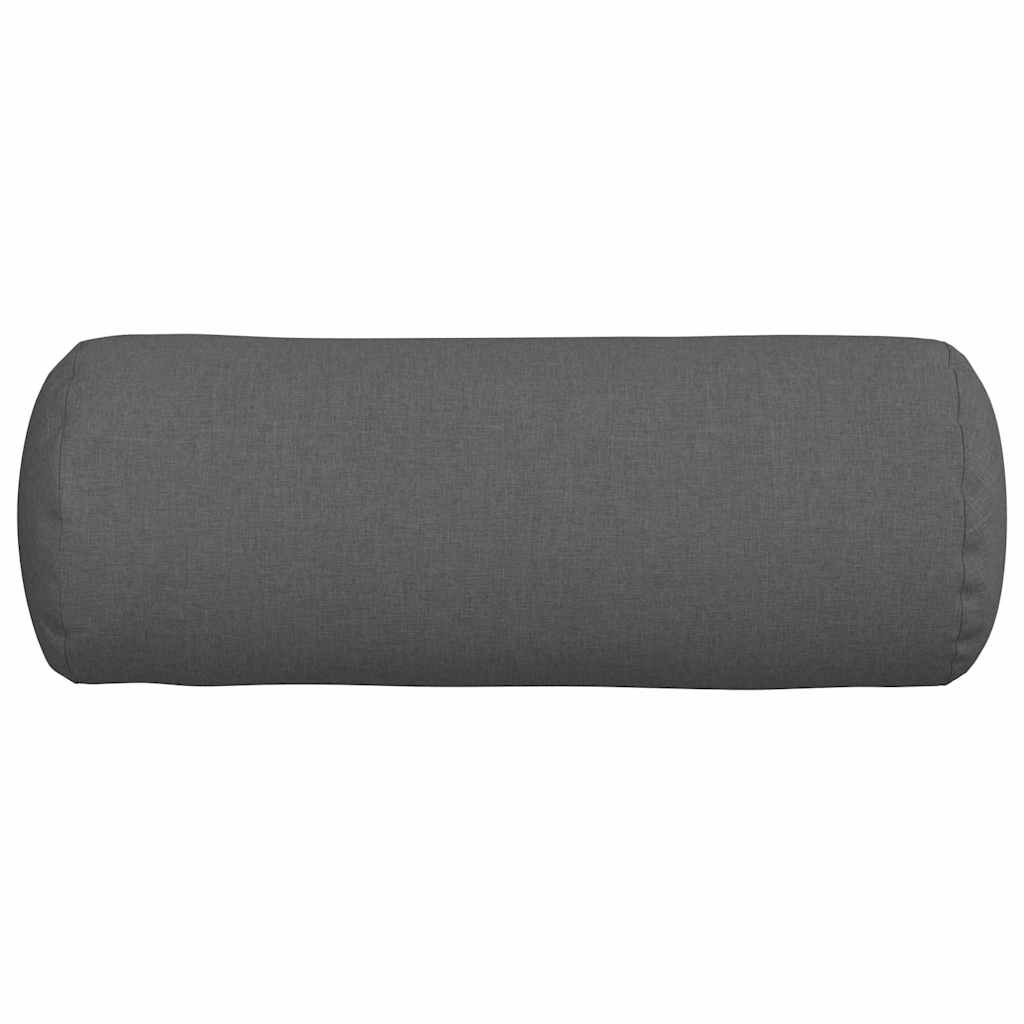 Bolsterkissen 2 Stück Hellgrau Ø 15 x 40 cm Stoff