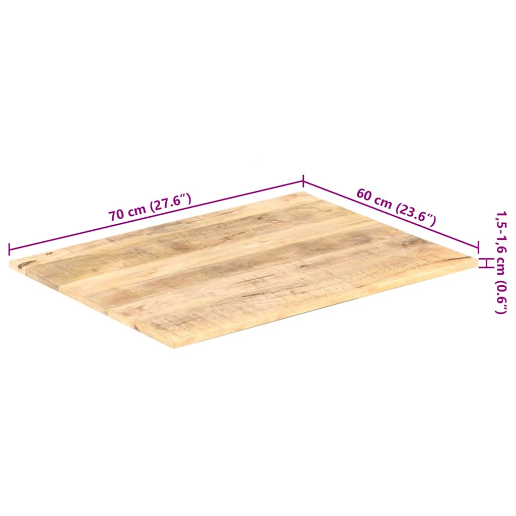 Tischplatte Massivholz Akazie 15-16 mm 60x80 cm