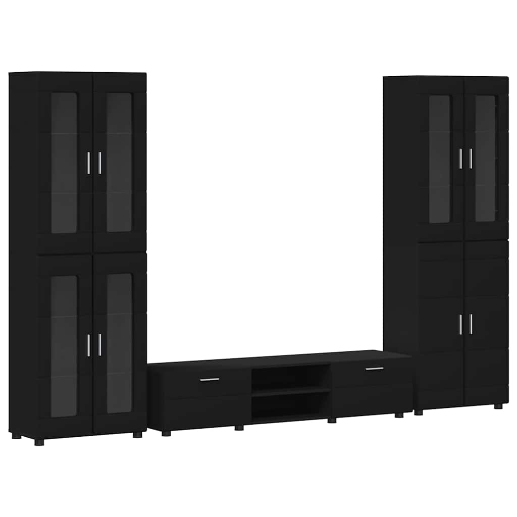 Highboard mit Regal FLORIN Weiß 60 x 35 x 182 cm Holzwerkstoff