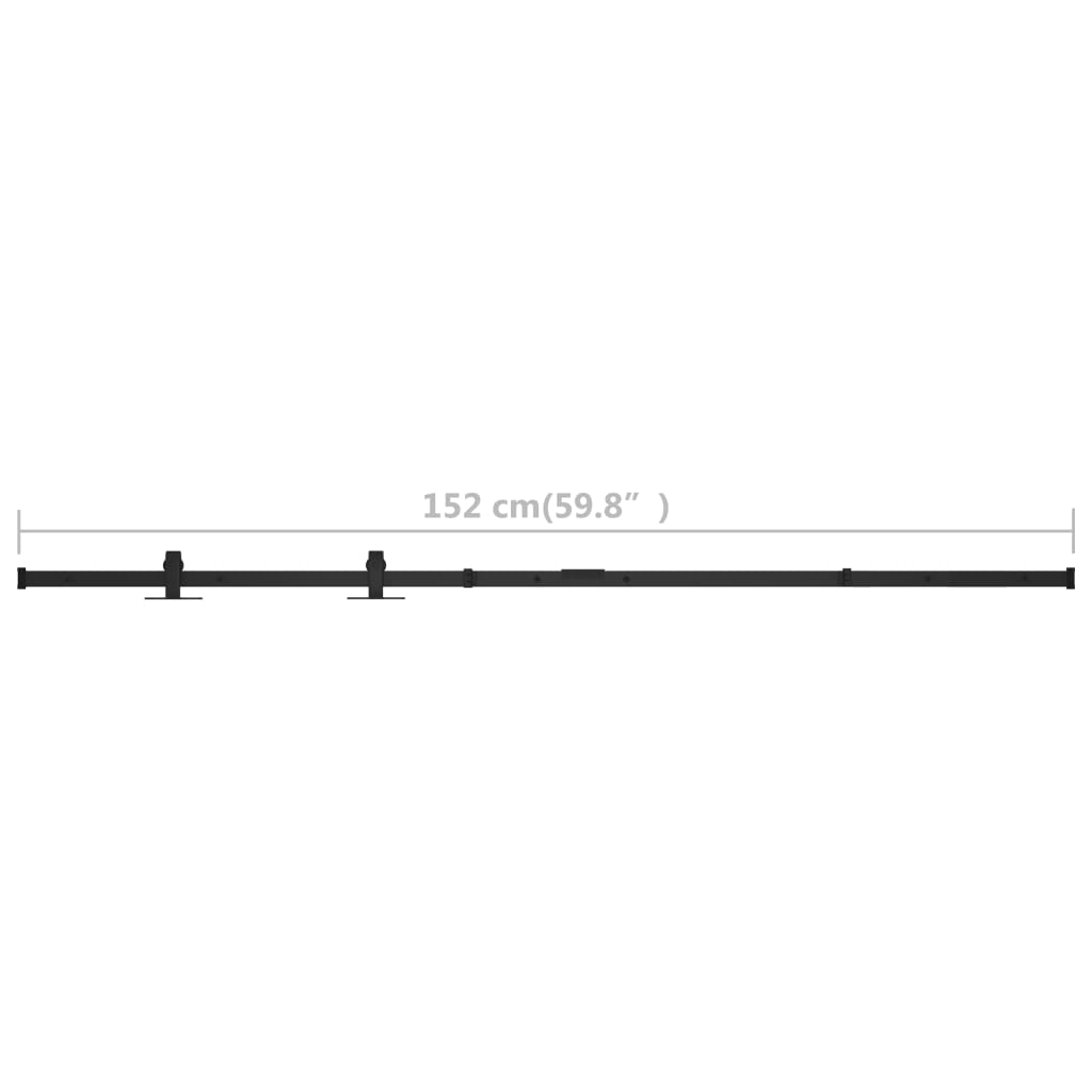 Schiebetürbeschlag Set für Schranktüren 91 cm Karbonstahl