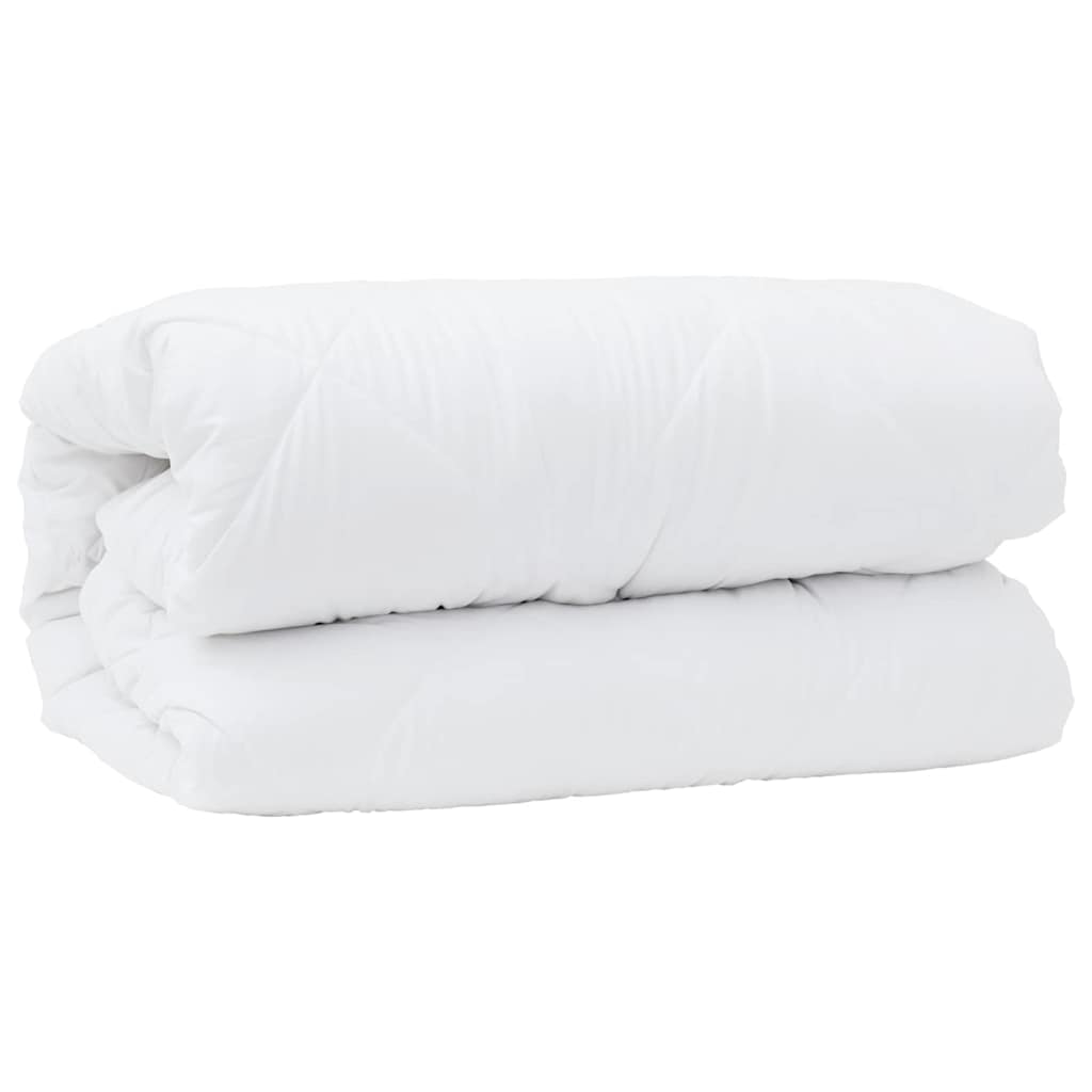 2-in-1 Bettdecke Weiß 135 x 200 cm Polyester
