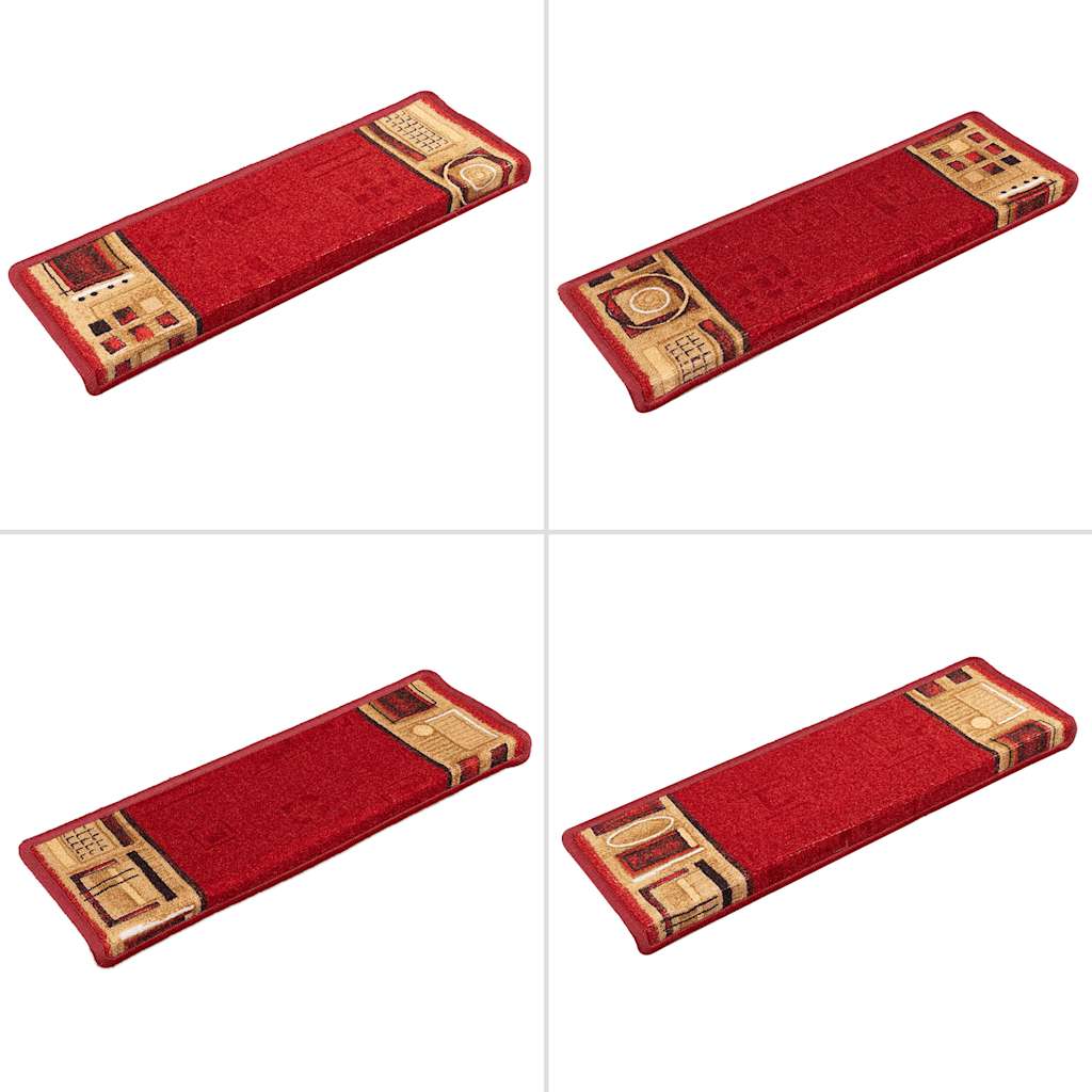 Stufenmatten Selbstklebend 5 Stk. 65x21x4 cm Rot