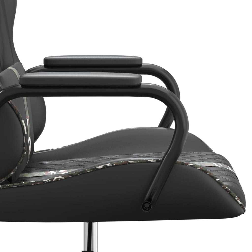 Gaming-Stuhl mit Massagefunktion Gold und Schwarz Kunstleder