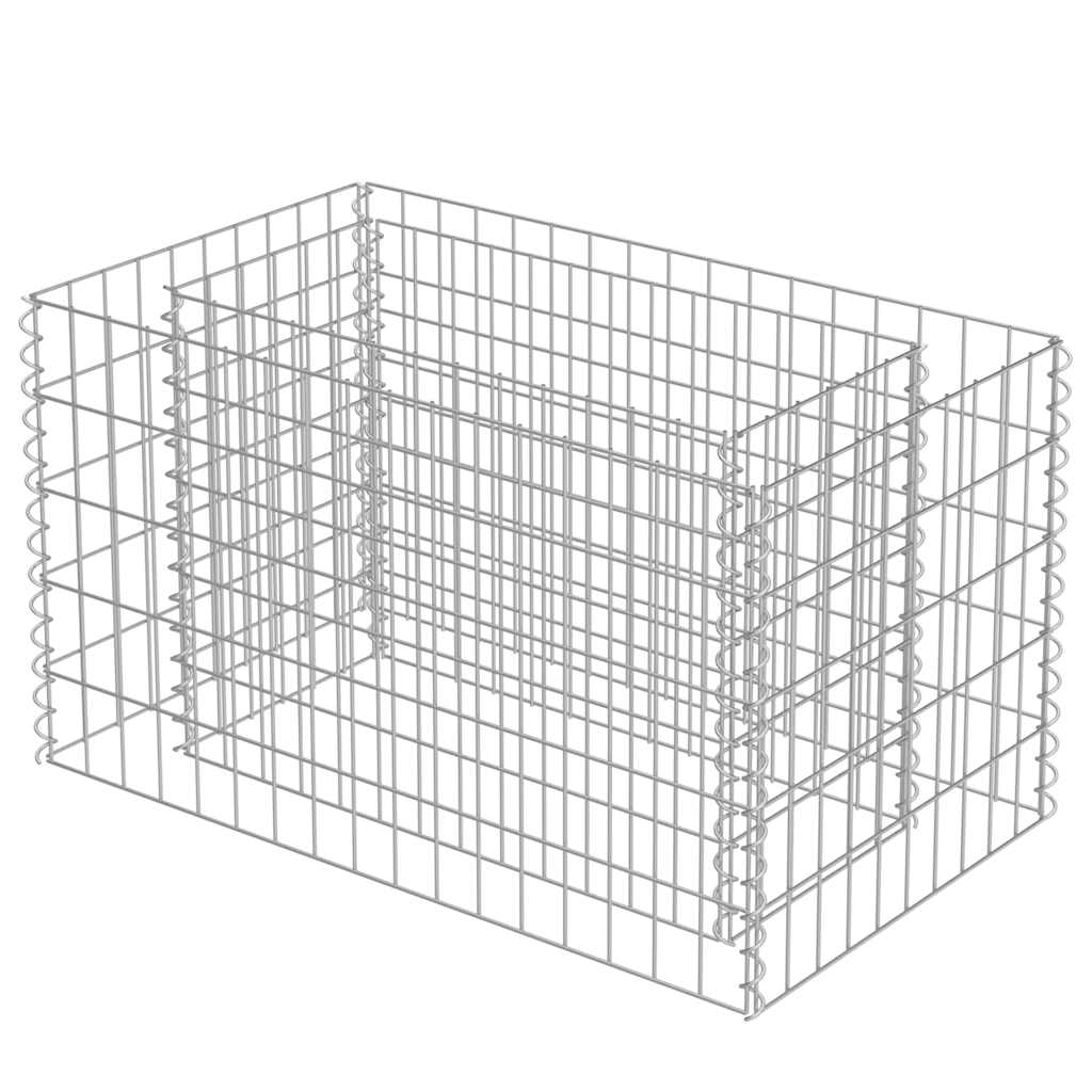 Gabionen-Hochbeet Verzinkter Stahl 450×90×100 cm