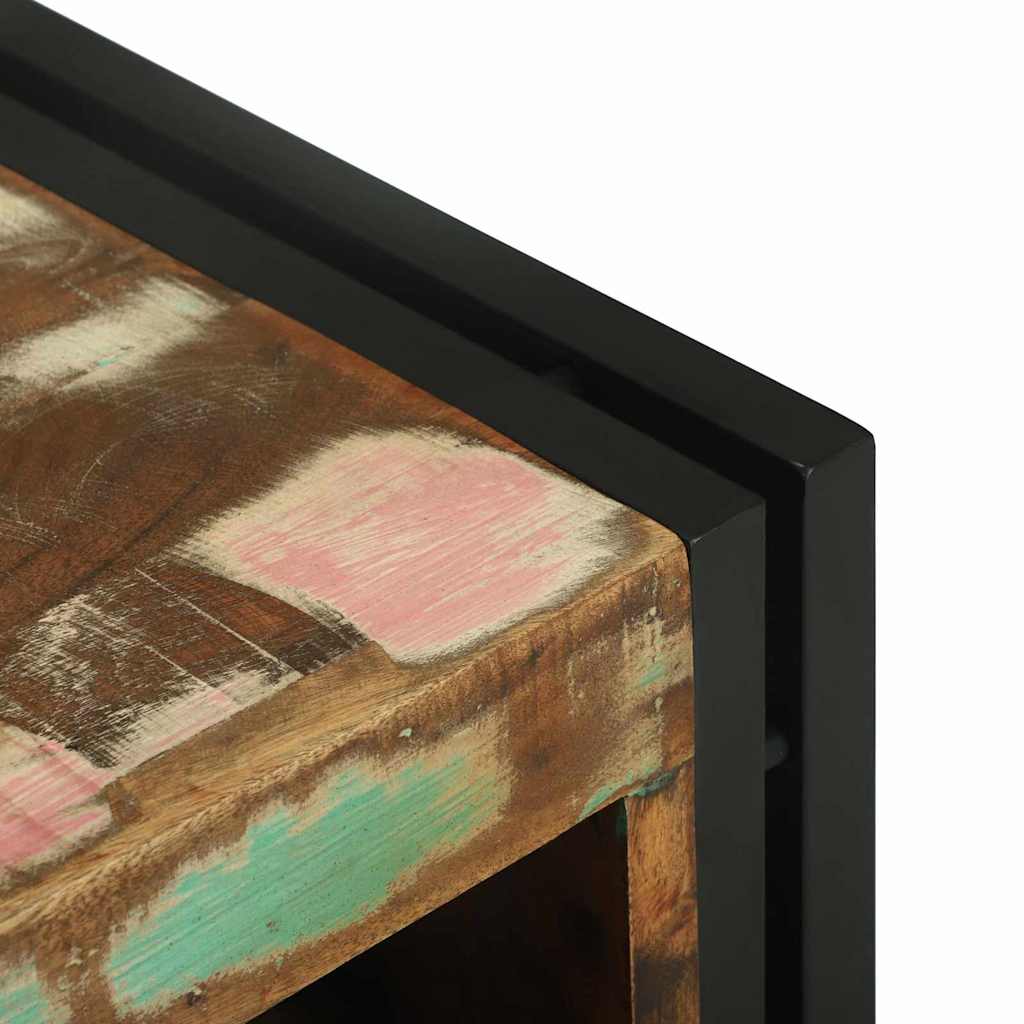 Weinregal Braun und Schwarz 35 x 35 x 39 cm Massivholz Mango