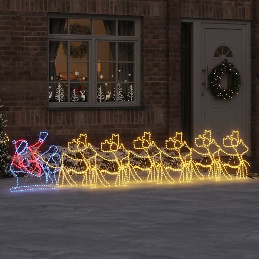 Weihnachtsdekoration mit 1224 LEDs Mehrfarbig 69 x 79 cm PVC