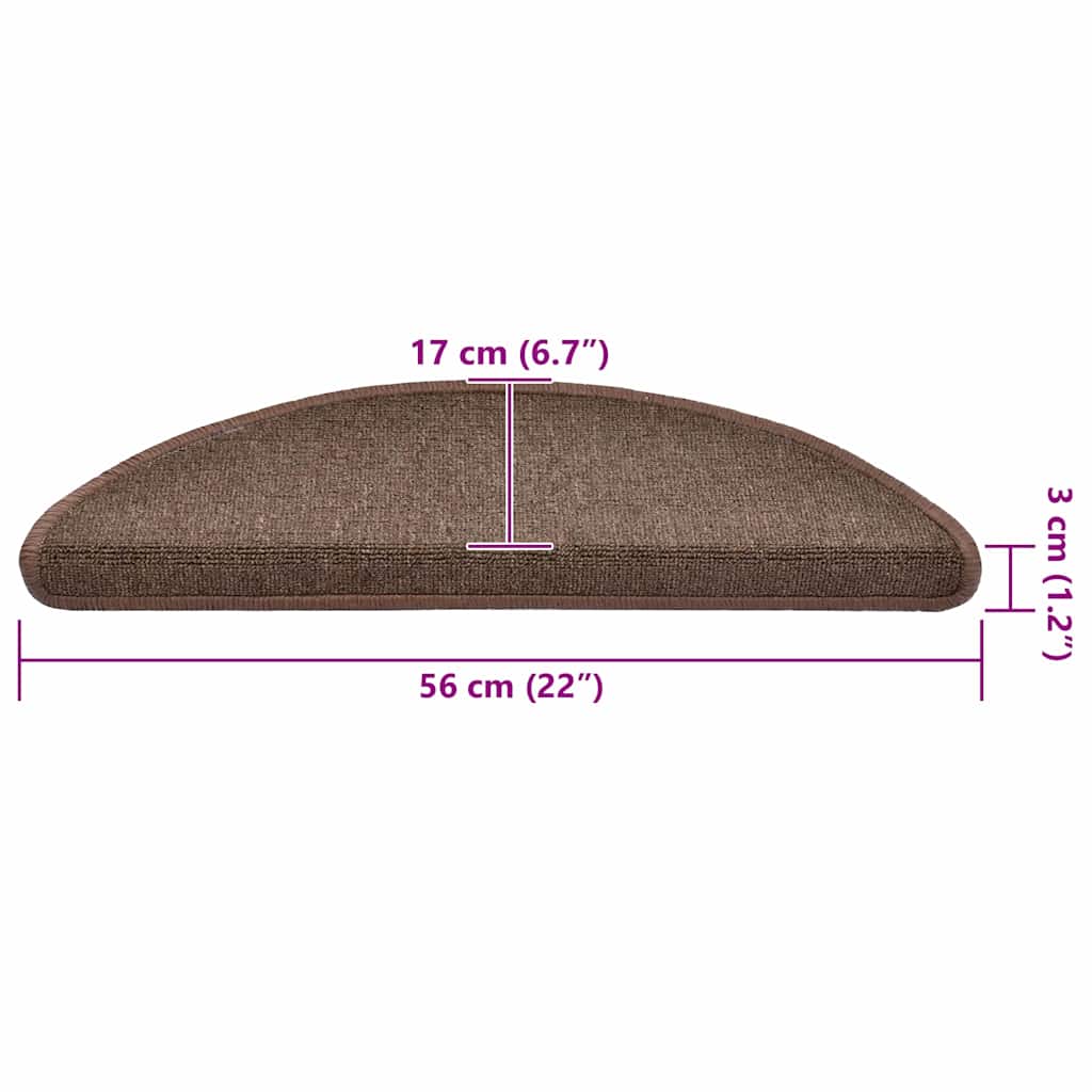 Stufenmatten 15 Stk. 56x17x3 cm Anthrazit Halbrund