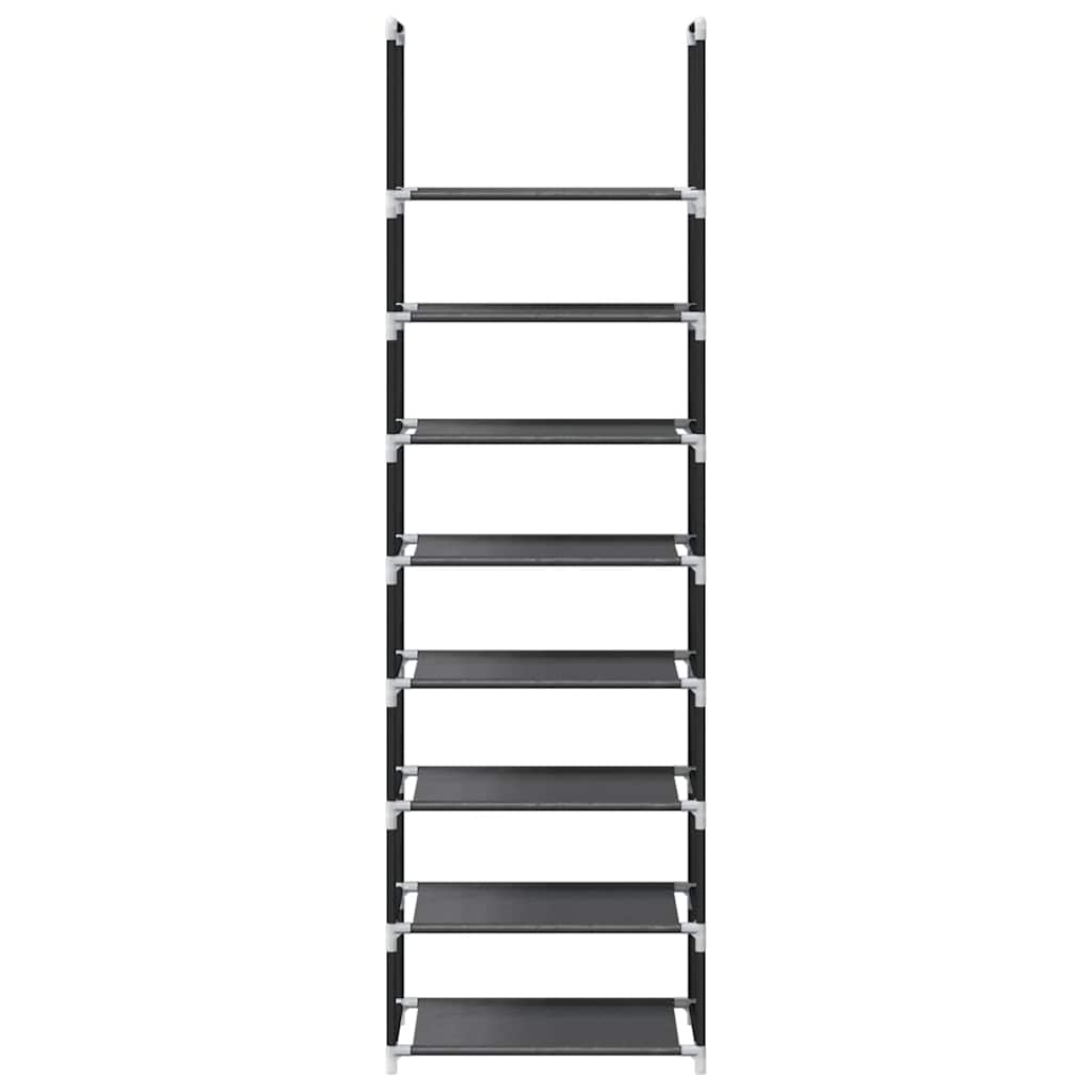Schuhregal 4 Ebenen Schwarz 44x28x77 cm Vliesstoff
