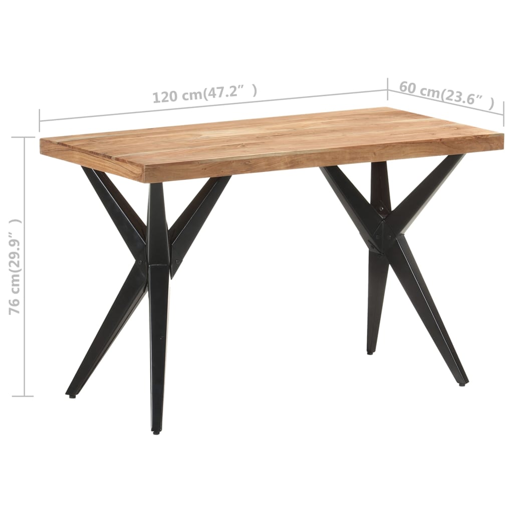 Esstisch 160x80x76 cm Massivholz Akazie