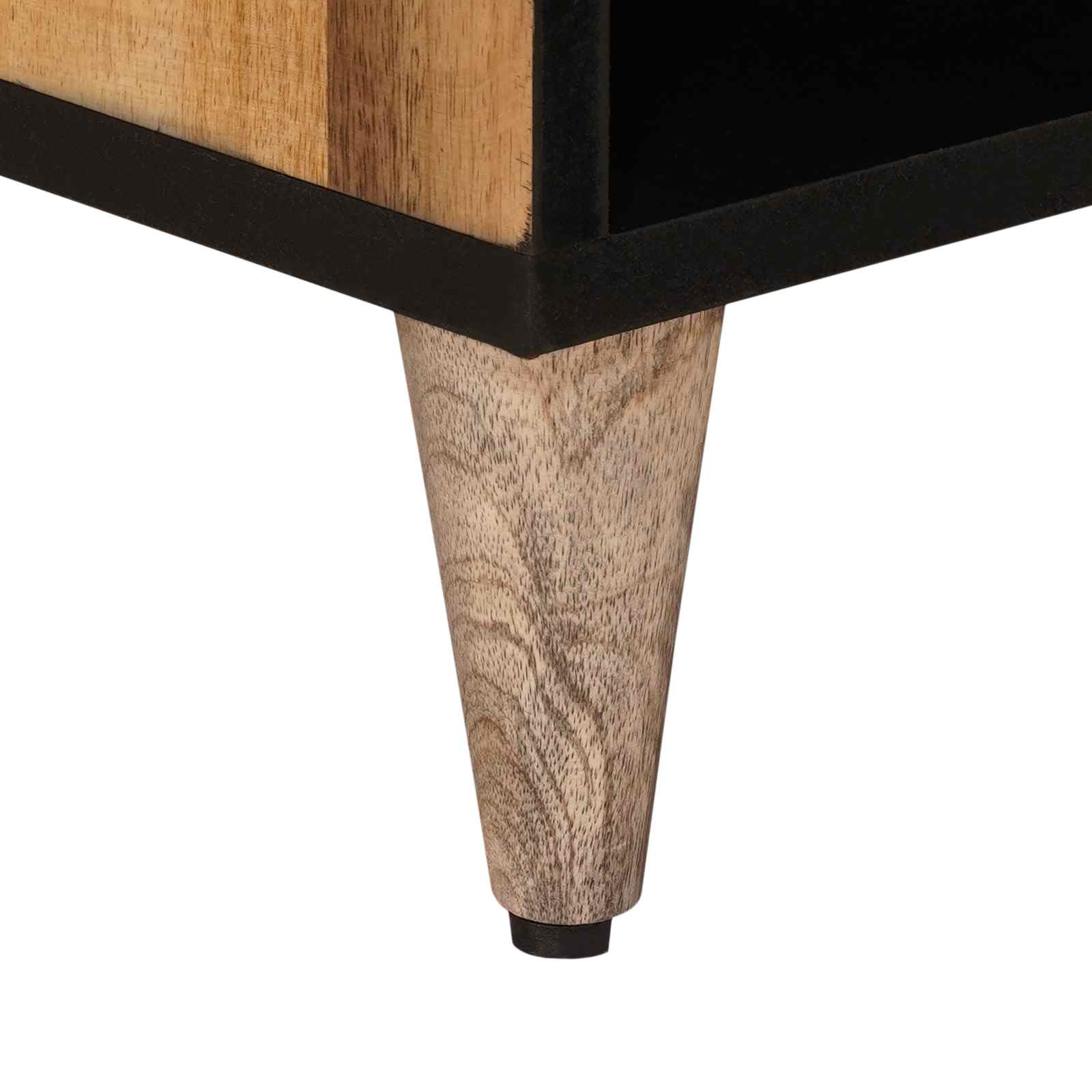 TV-Schränk mit Regal Walnuss 80 x 33 x 46 cm Massivholz Mango