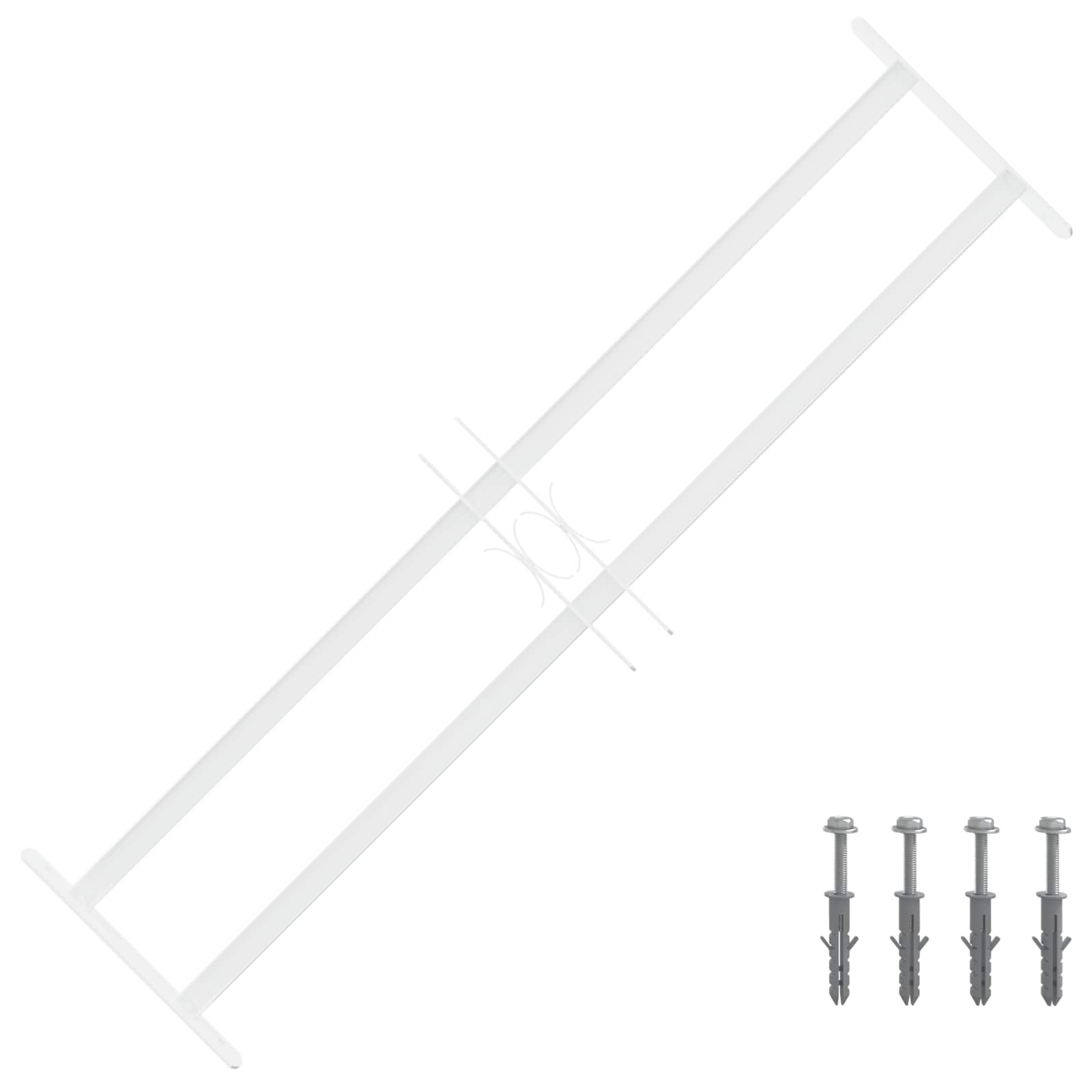 Sicherheitsgitter für Fenster mit 2 Querstangen 43-74 cm