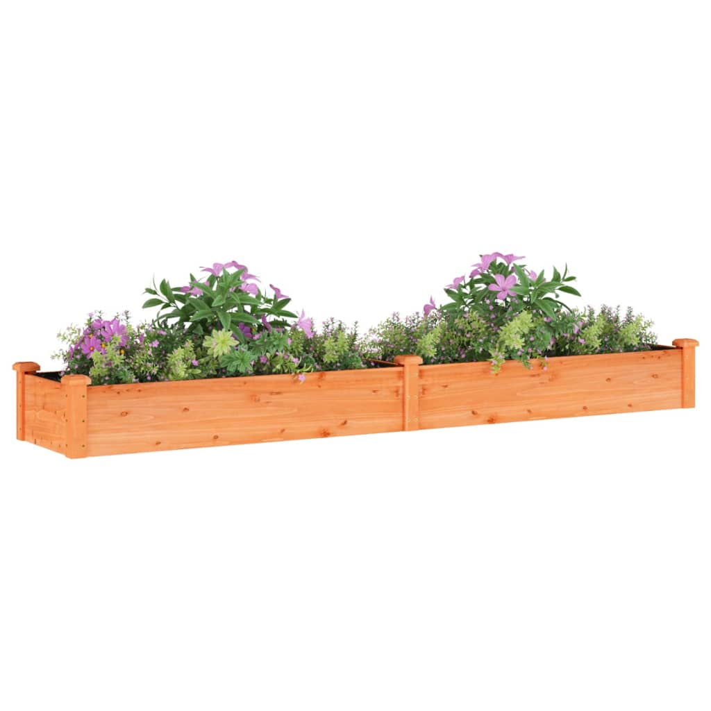 Hochbeet mit Einsatz Grau 120x45x25 cm Massivholz Tanne