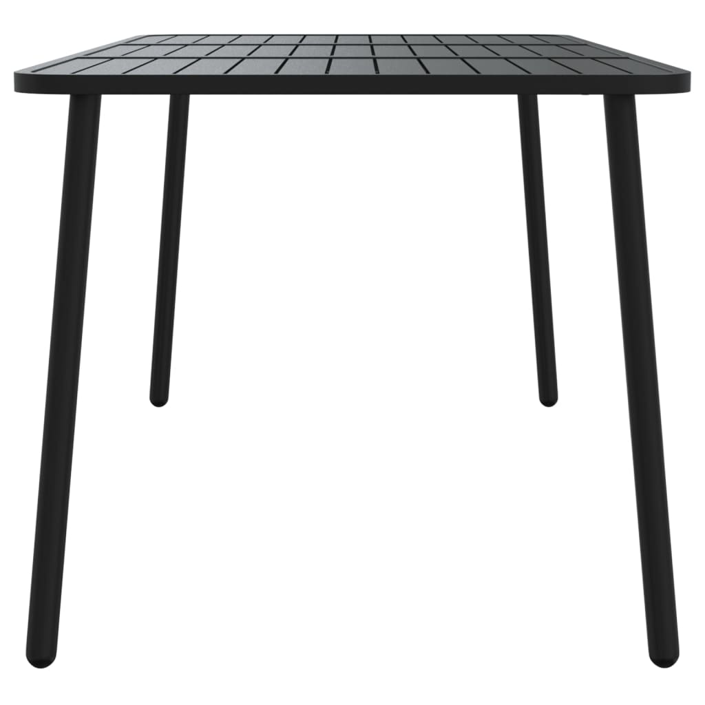 Gartentisch Anthrazit 100x100x71 cm Stahl