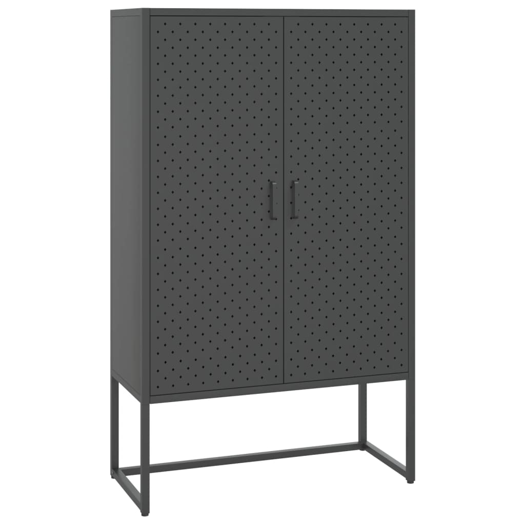 Highboard Weiß 80x35x135 cm Stahl