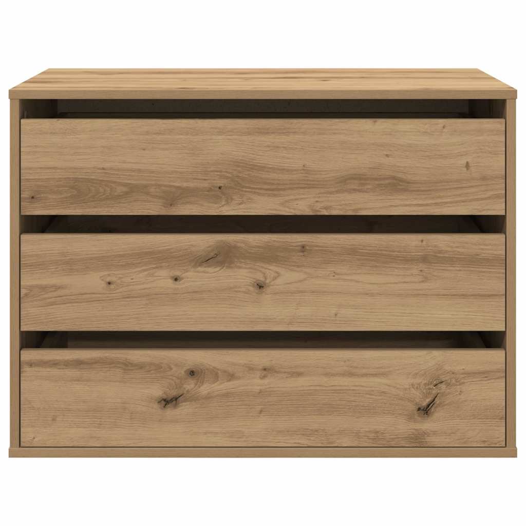 Schubladenschrank Schwarz Eichen-Optik 41 x 40 x 58 cm