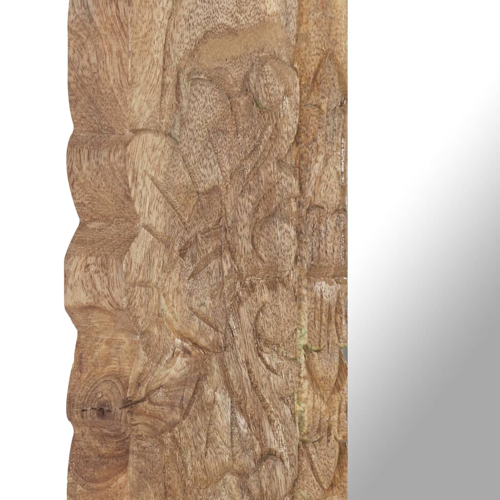 Spiegel Weiß 80x50 cm Mango Massivholz