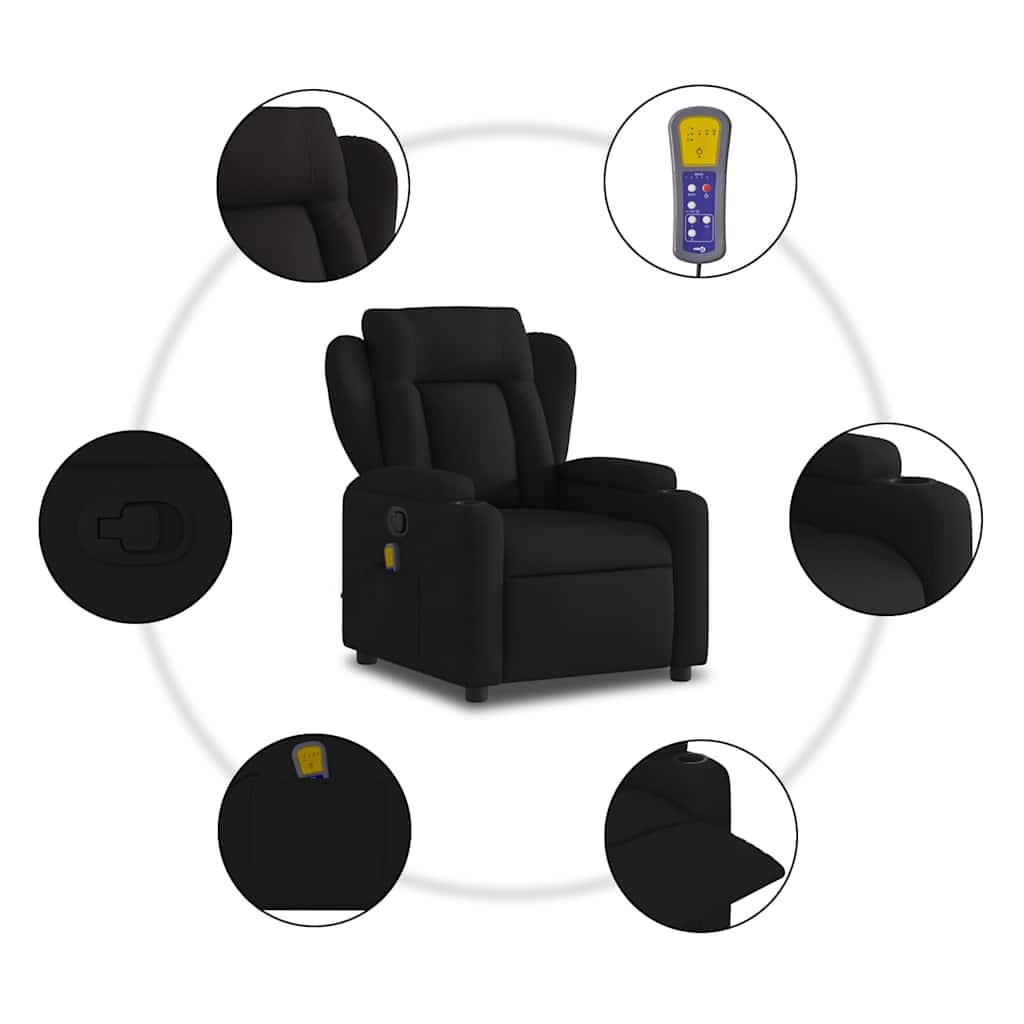 Relaxsessel Elektrisch Hellgrau Stoff