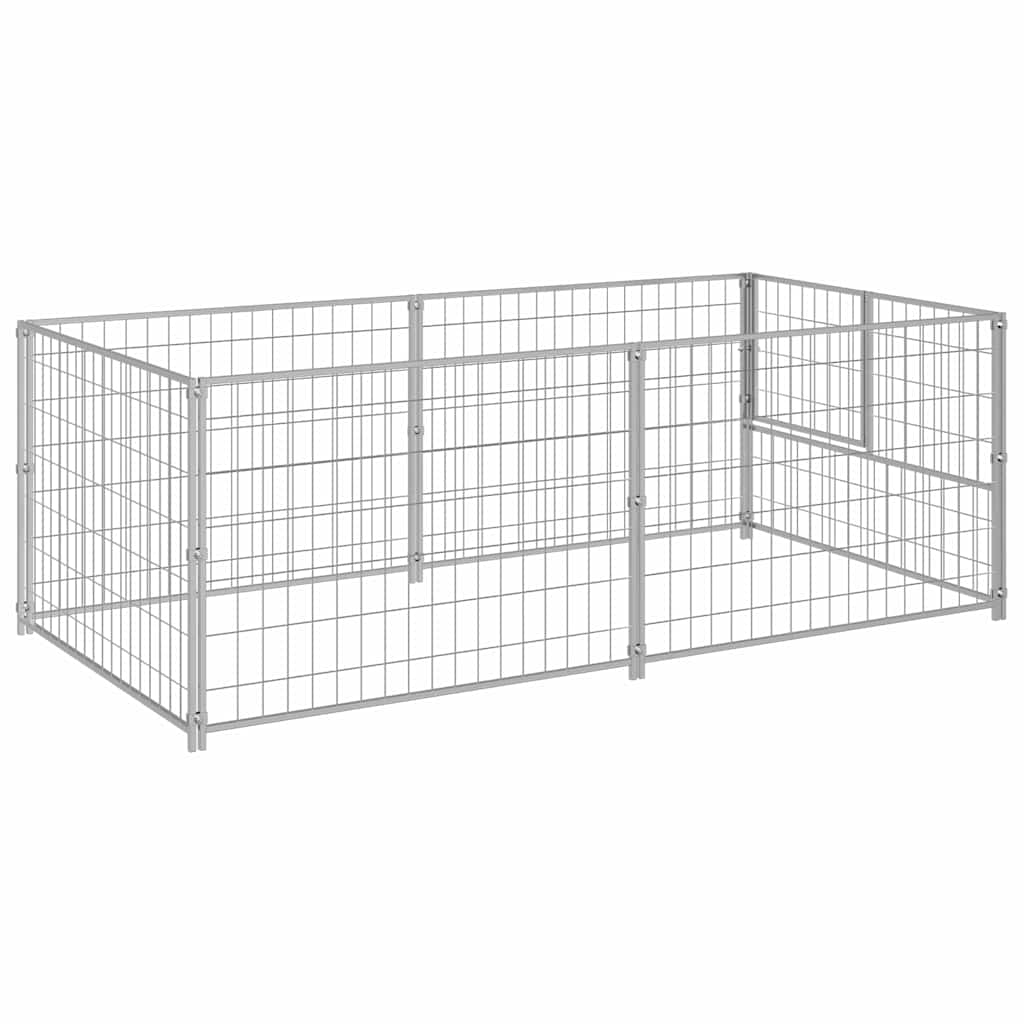 Hundezwinger Schwarz 100x100x70 cm Stahl