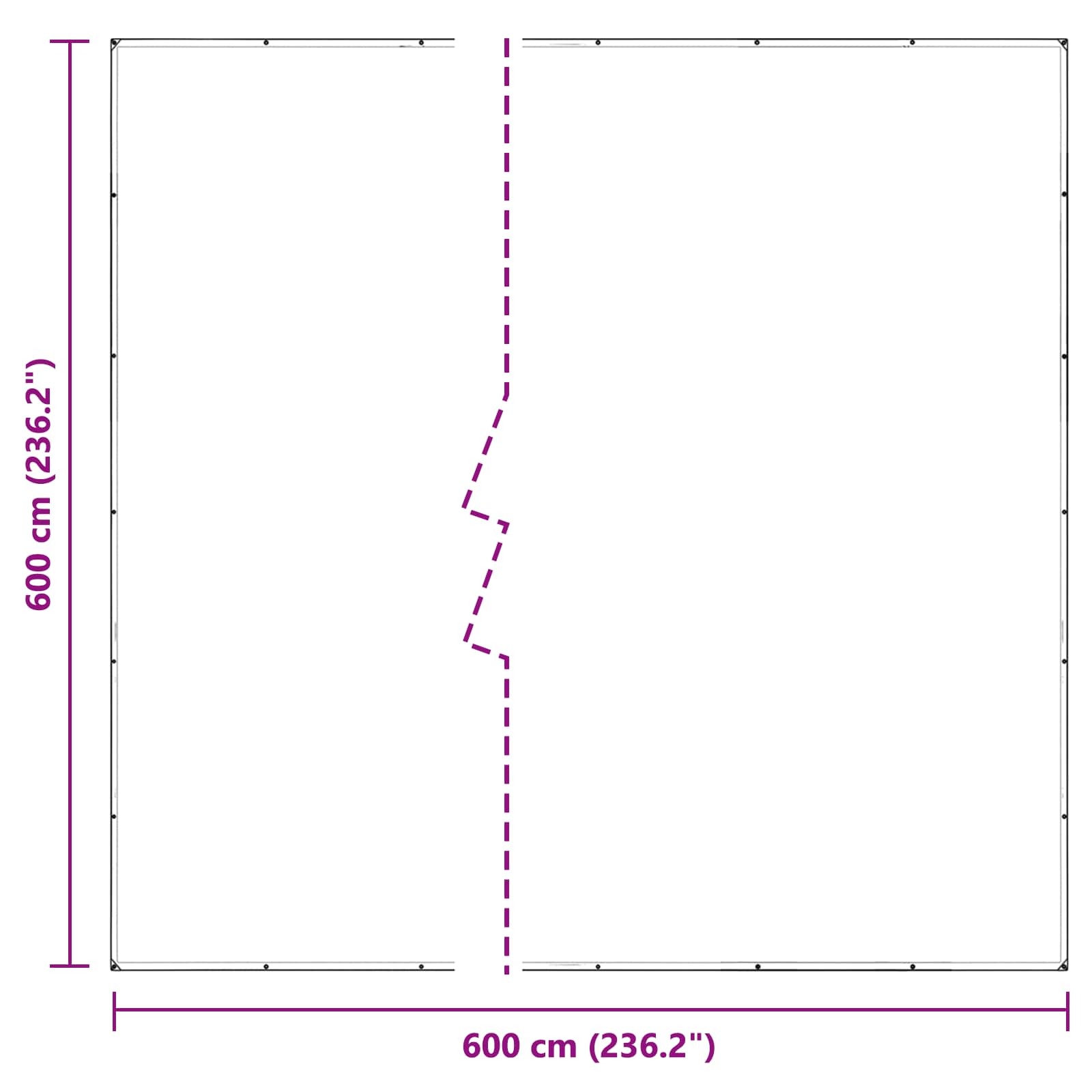 Pflanzenabdeckung mit Ösen 1x3 m PVC