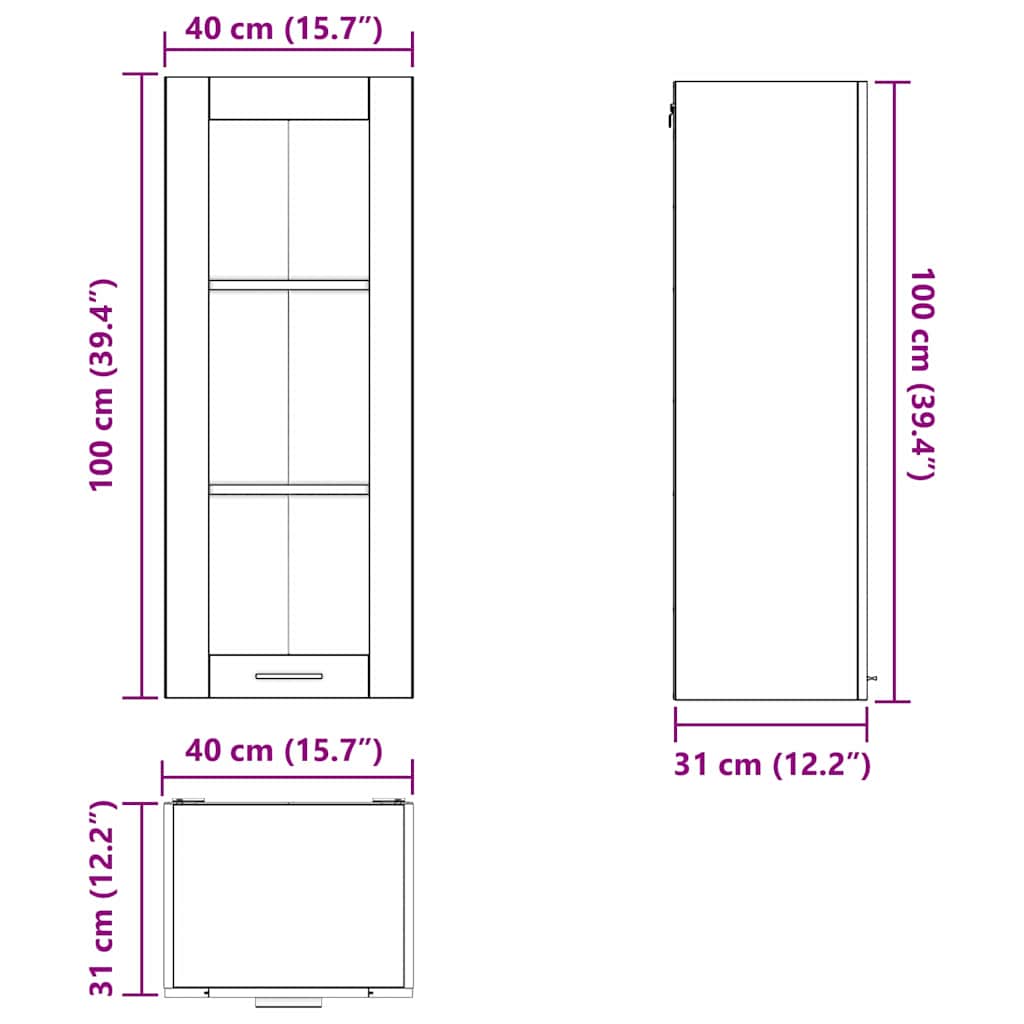 Unterschrank Lyon Weiß 60x46x81,5 cm Holzwerkstoff