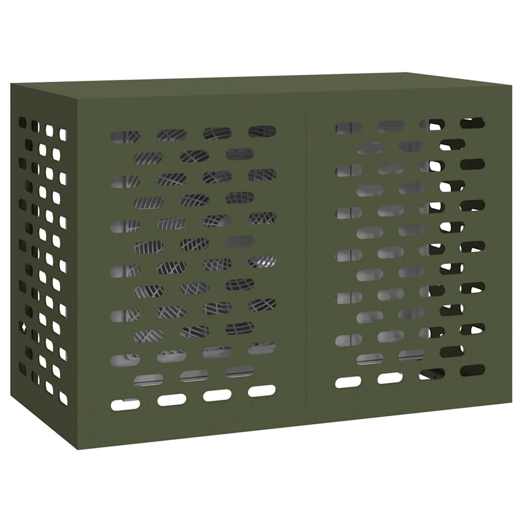 Klimaanlagenabdeckung Schwarz 90 x 40 x 60 cm Stahl